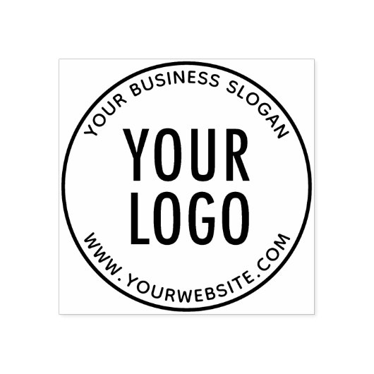 Runde Briefmarke aus Edelstahl mit Ihrem Firmenlog Gummistempel (Prägung)