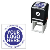 Runde Briefmarke der selbstbedruckten Rücksendeadr Permastempel (Beispiel)