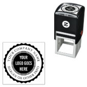 Runde Briefmarke-Rahmen-Firmenlogo Permastempel (Beispiel)