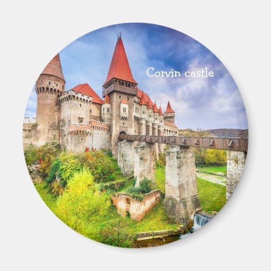 Runde Burg Magnet Corvin (Vorne)