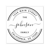 Runde Calligraphie-Script-Rücksendeadresse Permastempel (Design)