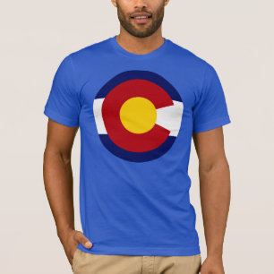 Runde Colorado-Flagge T-Shirt