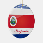 Runde Costa Rican Flagge Keramikornament (Rechts)