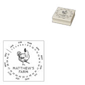 Runde Datum des Monats Rustikaler Hühnereier Gummistempel (Stempel)