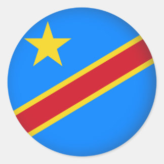 Runde Demokratische Republik Kongo Runder Aufkleber