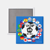Runde der 16 Teamflaggen - Magnet-Weltmeisterschaf Magnet (Vorderseite/Rückseite)