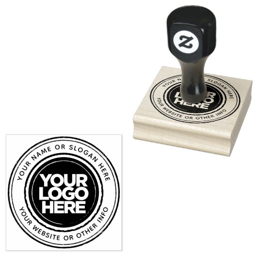 Runde der Logokombinationen Gummistempel (Stempel)