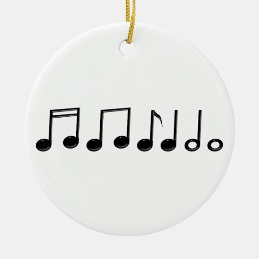 Runde der Musical Notes Ornament (Vorne)