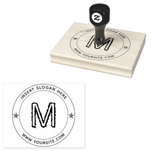 Runde der personalisiert-Business-Monogramm Gummistempel (Stempel)