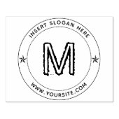 Runde der personalisiert-Business-Monogramm Gummistempel (Prägung)