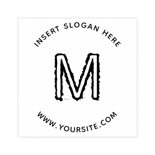 Runde der personalisiert-Business-Monogramm Gummistempel (Prägung)