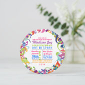 RUNDE DER TORAH BAT Bar Mitzvah Einladung (Stehend Vorderseite)