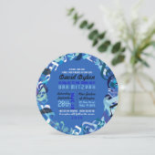 RUNDE DER TORAH BAT Bar Mitzvah Einladung (Stehend Vorderseite)