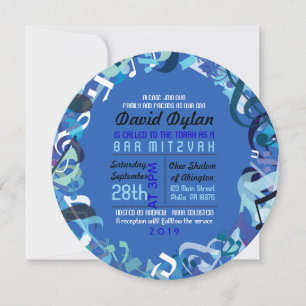 RUNDE DER TORAH BAT Bar Mitzvah Einladung