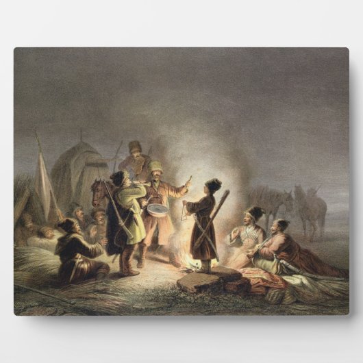 Runde des Camps Feuer (farbige Litho) Fotoplatte (Vorderseite)