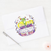 Runde des Leap Year-Sticks Runder Aufkleber (Umschlag)