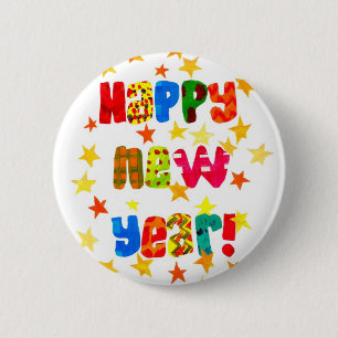 Runde des Neujahrs Button