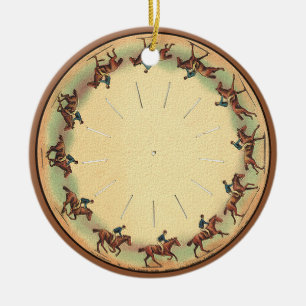 Runde des Prügelns Keramikornament