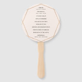 Runde Diamant-Edelstein-Hochzeitsprogramme Fächer (Rückseite)