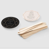 Runde Diamant-Edelstein-Hochzeitsprogramme Fächer (Non-assembled)