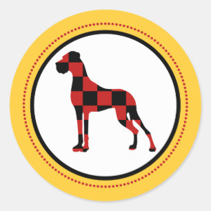 Runde Doggen Aufkleber