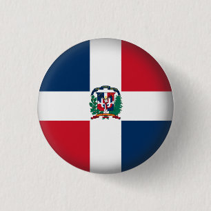 Runde Dominikanische Republik Button