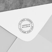 Runde doppelte Grenze Moderne Rücksendeadresse Permastempel