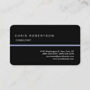 Runde Ecke Black Charming Light Business Card Visitenkarte