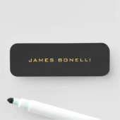 Runde Ecke Grau-Gold-Farbe Beruflich Namensschild (Beispiel)