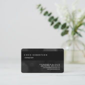 Runde Ecke Grau Schwarz Charming Business Card Visitenkarte (Stehend Vorderseite)