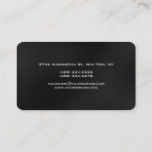 Runde Ecke Gray Bold Text Business Card Visitenkarte (Rückseite)