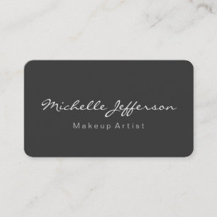 Runde Ecke Gray Makeup Artist Business Card Visitenkarte