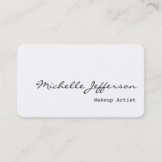 Runde Ecke Makeup Artist Chic Business Card Visitenkarte (Vorderseite)