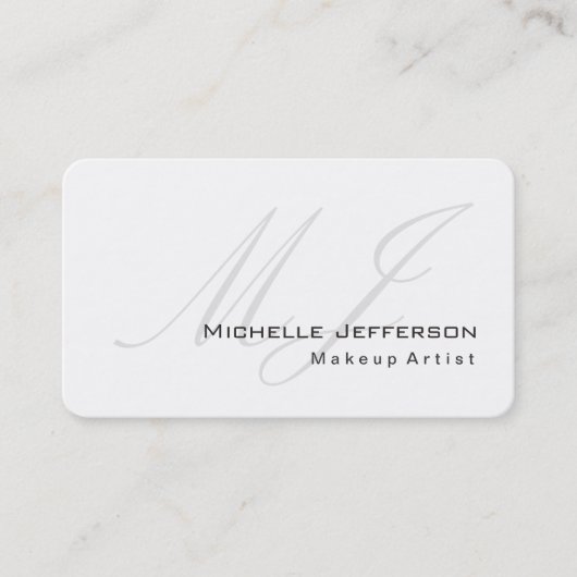 Runde Ecke Makeup Artist White Business Card Visitenkarte (Vorderseite)