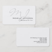 Runde Ecke Makeup Artist White Business Card Visitenkarte (Vorne/Hinten)