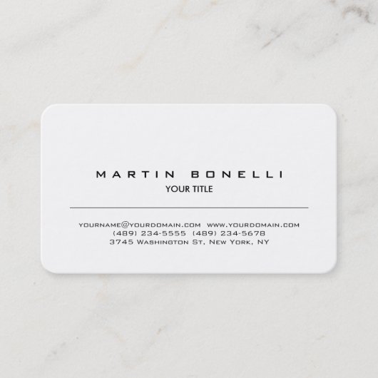 Runde Ecke Moderne Berufliche Visitenkarte (Vorderseite)