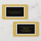 Runde Ecke Schwarz-Gold-Farbe Beruflich Trendy Visitenkarte (Vorne/Hinten)