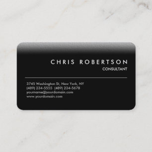 Runde Ecke Schwarz Grau Charming Business Card Visitenkarte