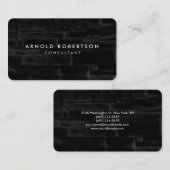 Runde Ecke Schwarze Mauer Beruflich Minimalistisch Visitenkarte (Vorne/Hinten)