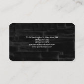 Runde Ecke Schwarze Mauer Beruflich Minimalistisch Visitenkarte (Rückseite)