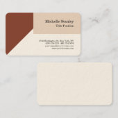 Runde Ecke Signatur Creme Moderne Minimalistisch Visitenkarte (Vorne/Hinten)