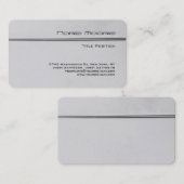 Runde Ecke Silver Grau Beruflich Visitenkarte (Vorne/Hinten)