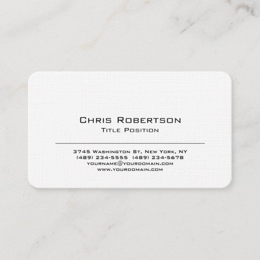 Runde Ecke Wäsche Charming Business Card Visitenkarte (Vorderseite)