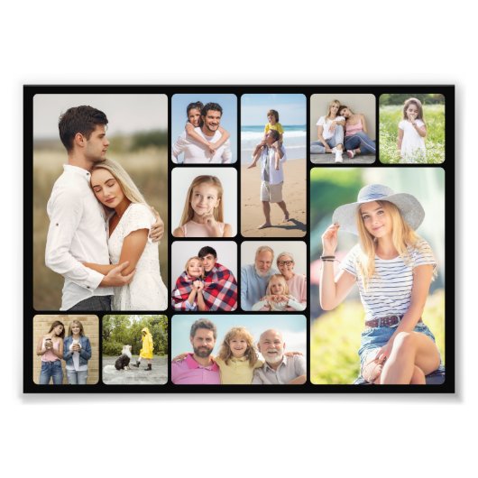 Runde Ecken 12 Foto Collage Foto Erweiterung (Vorne)