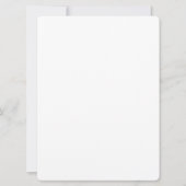 Runde Ecken große weiße Blankenhochzeit Einladung (Vorderseite)