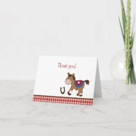 Runde 'Em Up Horse Western geklappt Danke, dass ih Dankeskarte