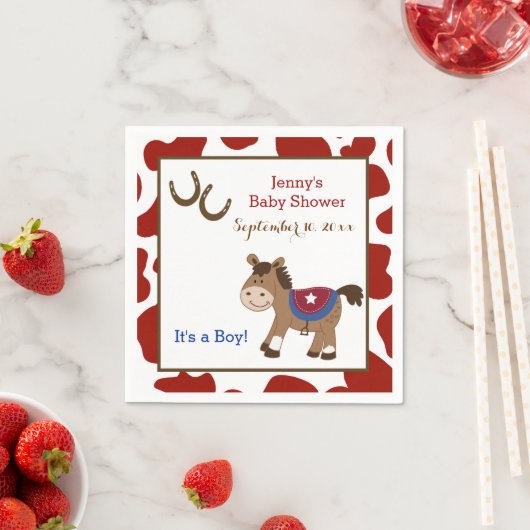 Runde Em Up Western Pferde Napkins Serviette (Beispiel)