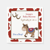 Runde Em Up Western Pferde Napkins Serviette (Vorderseite)