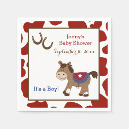 Runde Em Up Western Pferde Napkins Serviette