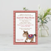 Runde Em Up Western Pferdekinderdusche Einladung (Stehend Vorderseite)